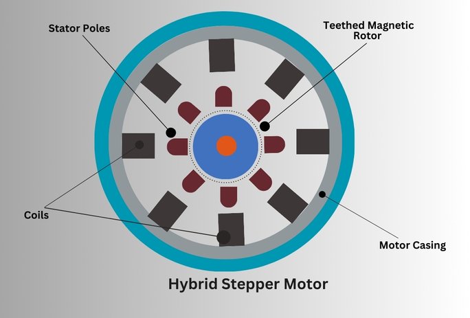 Working of Hybrid Stepper Motor