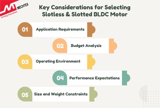 Key Considerations for Selecting Slotless and Slotted BLDC Motor