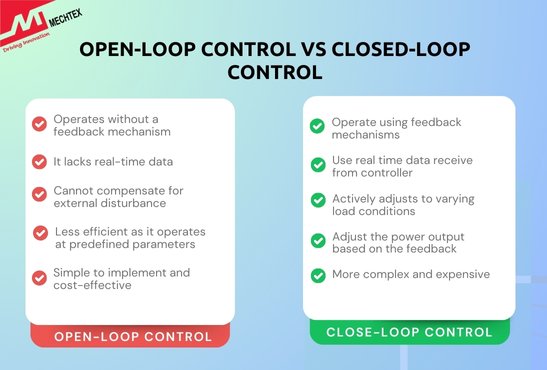 Key Differences between Open Loop Control Technique vs Close Loop Control