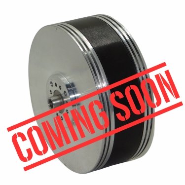 Heavy-lift drone motor featuring round metal body and front shaft mount