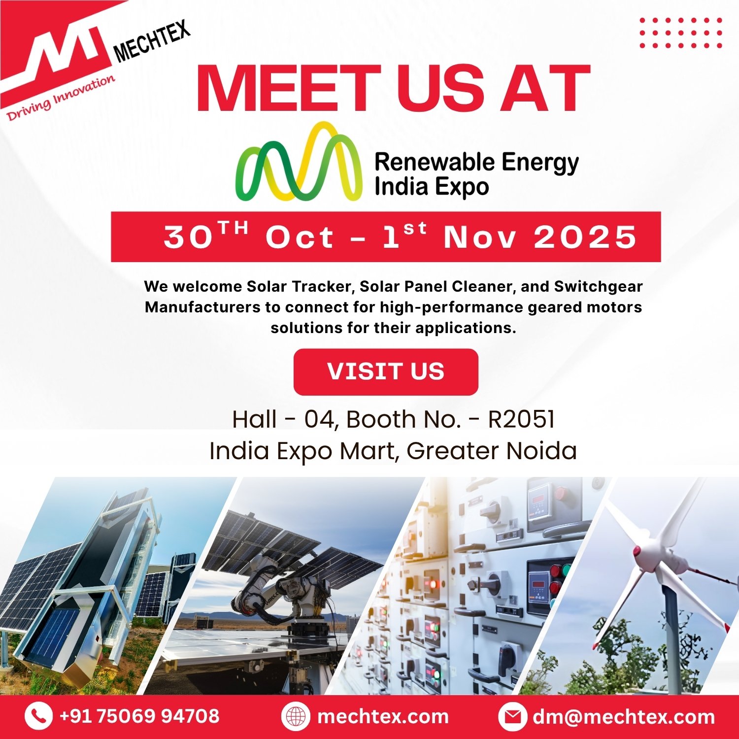 Meet Mechtex at Renewable Energy India Expo 2025 | Booth R2051
