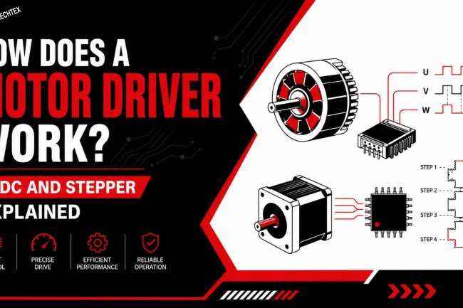 How a Motor Driver Mork? Step by Step Working Principle of BLDC D& Stepper Driver